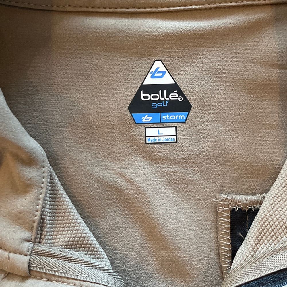 Bolle Mens Golf Storm Vest Jacket Large Beige Full Zip Waterproof Activewear NEW - Picture 3 of 7